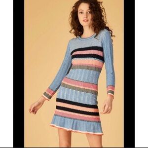 Tanya Taylor Beta Stripe Knit Dress